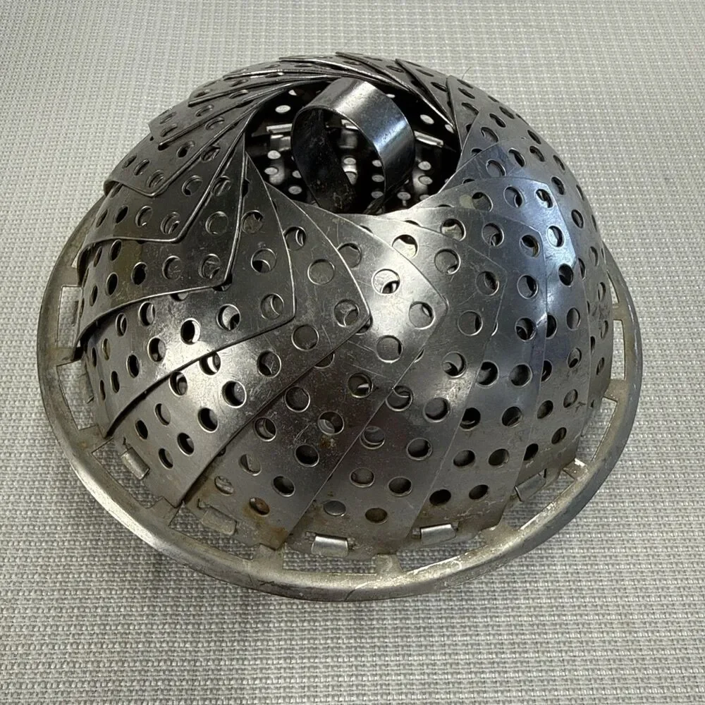 Vintage Ekco Stainless Steel Folding Vegetable Steamer Basket 9